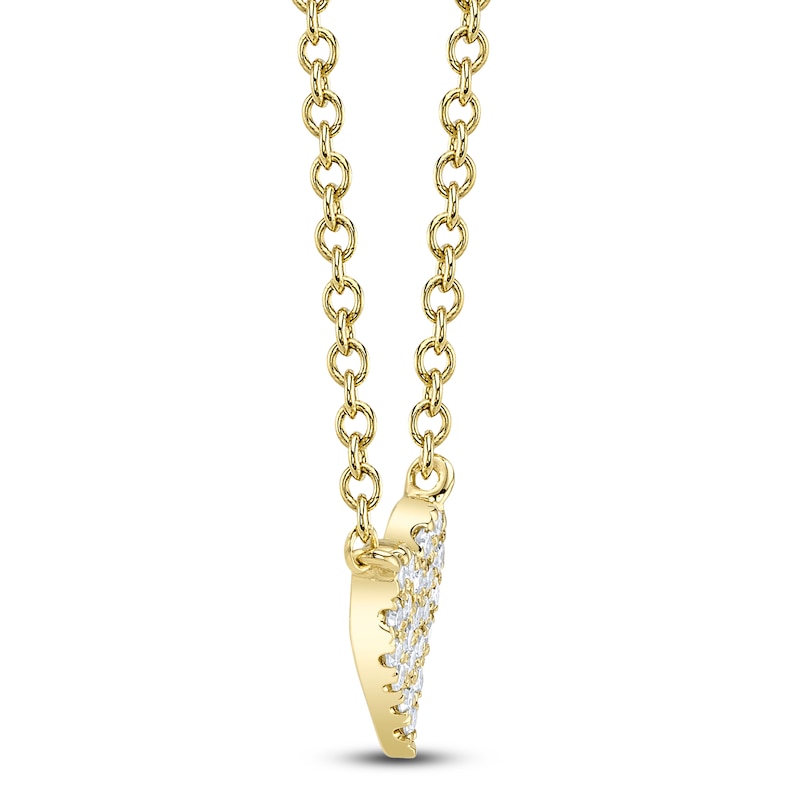 Main Image 2 of Shy Creation Diamond Heart Necklace 1/20 ct tw 14K Yellow Gold 18&quot; J-SC55006733