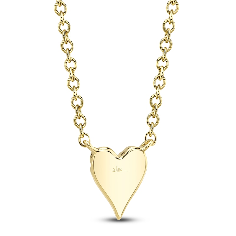 Main Image 3 of Shy Creation Diamond Heart Necklace 1/20 ct tw 14K Yellow Gold 18&quot; J-SC55006733