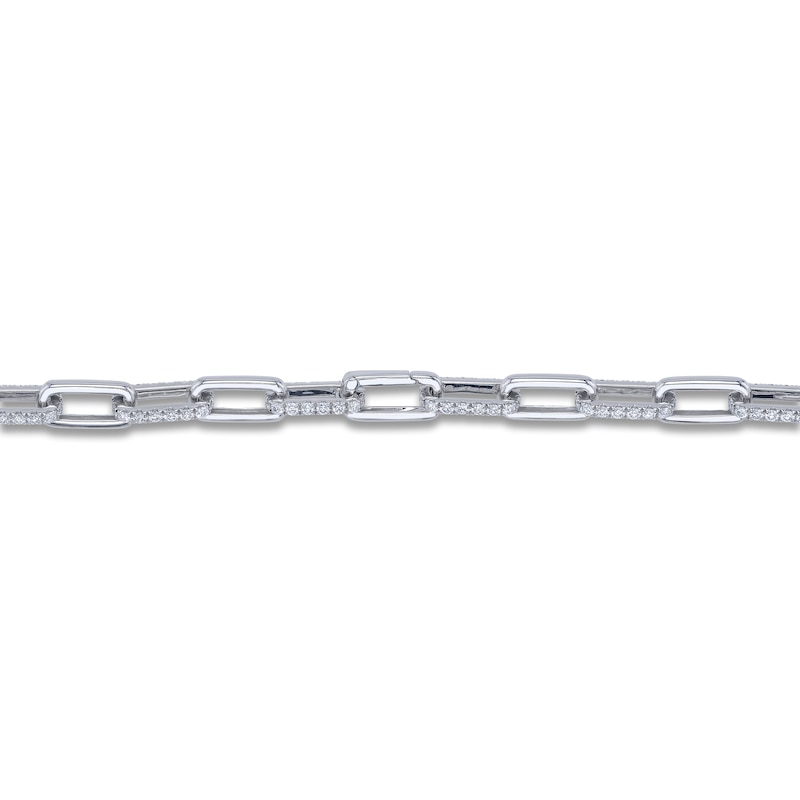 Main Image 3 of Shy Creation Diamond Link Necklace 12-1/3 ct tw 14K White Gold 18&quot; J-SC55021877Z18