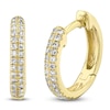 Thumbnail Image 2 of Shy Creation Diamond Huggie Hoop Earrings 1/10 ct tw 14K Yellow Gold J-SC55004582V4