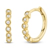 Thumbnail Image 1 of Shy Creation Diamond Bezel-Set Hoop Earrings 1/10 ct tw 14K Yellow Gold J-SC55006356