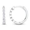 Thumbnail Image 1 of Shy Creation Diamond Bezel-Set Hoop Earrings 1/10 ct tw 14K White Gold J-SC55006355