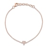 Thumbnail Image 1 of Shy Creation Diamond Heart Bracelet 1/20 ct tw 14K Rose Gold 7&quot; J-SC55007635