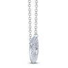 Thumbnail Image 2 of Shy Creation Diamond Sideways Oval Necklace 1/5 ct tw 14K White Gold 18&quot; J-SC55024586