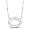 Thumbnail Image 3 of Shy Creation Diamond Sideways Oval Necklace 1/5 ct tw 14K White Gold 18&quot; J-SC55024586