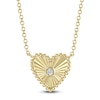 Thumbnail Image 1 of Shy Creation Diamond Accent Beaded Heart Necklace 14K Yellow Gold 18&quot; J-SC55026096