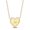 Thumbnail Image 3 of Shy Creation Diamond Accent Beaded Heart Necklace 14K Yellow Gold 18&quot; J-SC55026096