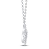 Thumbnail Image 2 of Shy Creation Diamond Clover Necklace 1/20 ct tw 14K White Gold 18&quot; J-SC55019617