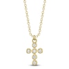 Thumbnail Image 1 of Shy Creation Diamond Bezel-Set Cross Necklace 1/15 ct tw 14K Yellow Gold 18&quot; J-SC55021367V2