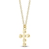 Thumbnail Image 3 of Shy Creation Diamond Bezel-Set Cross Necklace 1/15 ct tw 14K Yellow Gold 18&quot; J-SC55021367V2