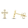 Thumbnail Image 1 of Shy Creation Diamond Bezel-Set Cross Earrings 1/20 ct tw 14K Yellow Gold J-SC55021570V2