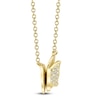 Thumbnail Image 2 of Shy Creation Diamond Textured Butterfly Necklace 1/20 ct tw 14K Yellow Gold 18&quot; J-SC55021952