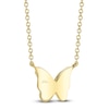 Thumbnail Image 3 of Shy Creation Diamond Textured Butterfly Necklace 1/20 ct tw 14K Yellow Gold 18&quot; J-SC55021952