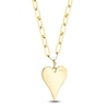 Thumbnail Image 2 of Shy Creation Diamond Heart Paperclip Chain Necklace 1/5 ct tw 14K Yellow Gold 18&quot; J-SC55022785V2