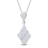 Thumbnail Image 3 of Brilliant Moments Diamond Shield Drop Necklace 3/8 ct tw 14K White Gold 18&quot;