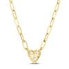 Thumbnail Image 3 of Shy Creation Multi-Diamond Heart Necklace 3/8 ct tw 14K Yellow Gold 18&quot; SC55022917