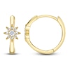 Thumbnail Image 1 of Shy Creation Diamond Star Hoop Earrings 1/10 ct tw 14K Yellow Gold J-SC55023013