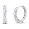 Thumbnail Image 1 of Shy Creation Diamond Five-Stone Hoop Earrings 7/8 ct tw 14K White Gold J-SC55023229V2