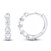 Thumbnail Image 2 of Shy Creation Diamond Five-Stone Hoop Earrings 7/8 ct tw 14K White Gold J-SC55023229V2