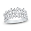 Thumbnail Image 1 of Lab-Created Diamond Three-Row Buttercup Ring 1 ct tw 14K White Gold