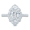 Thumbnail Image 3 of Pnina Tornai Oval-Cut Lab-Created Diamond Halo Engagement Ring 2-3/4 ct tw 14K White Gold