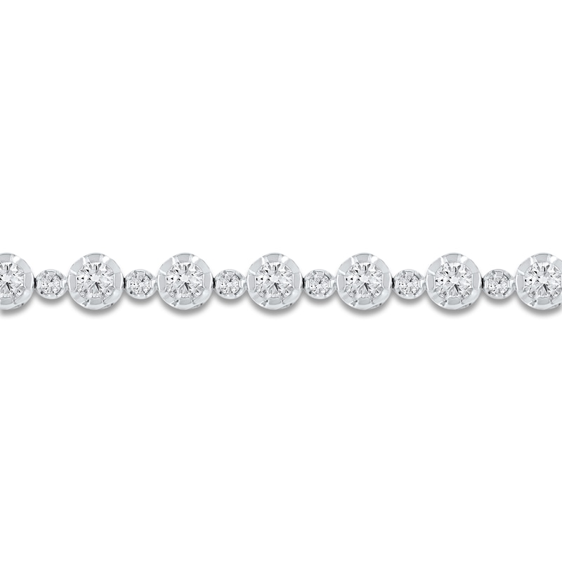 Lab-Created Diamond Buttercup Bracelet 3 ct tw 14K White Gold 7.25"