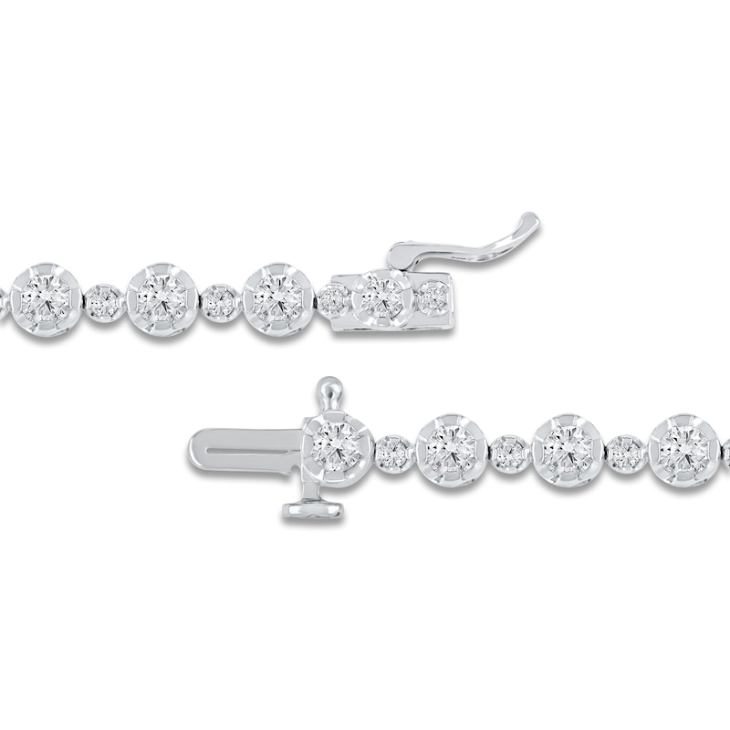 Lab-Created Diamond Buttercup Bracelet 3 ct tw 14K White Gold 7.25"