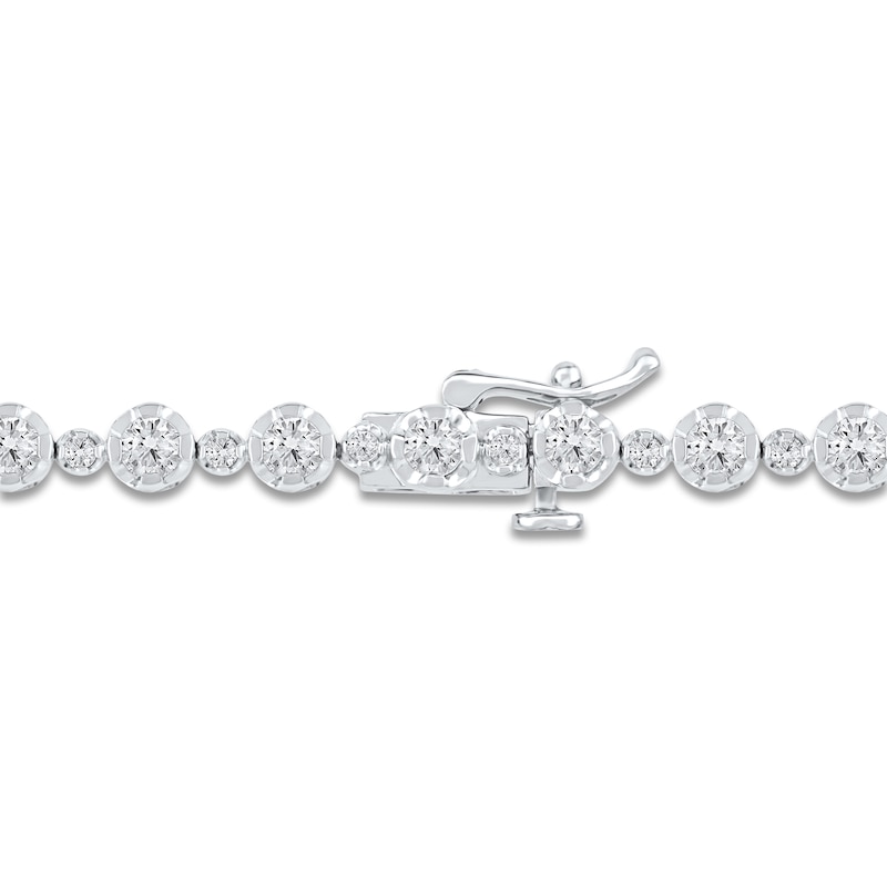 Lab-Created Diamond Buttercup Bracelet 3 ct tw 14K White Gold 7.25"