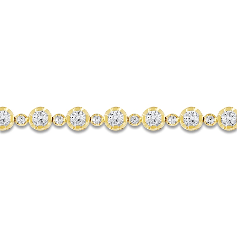 Lab-Created Diamond Buttercup Bracelet 3 ct tw 14K Yellow Gold 7.25"