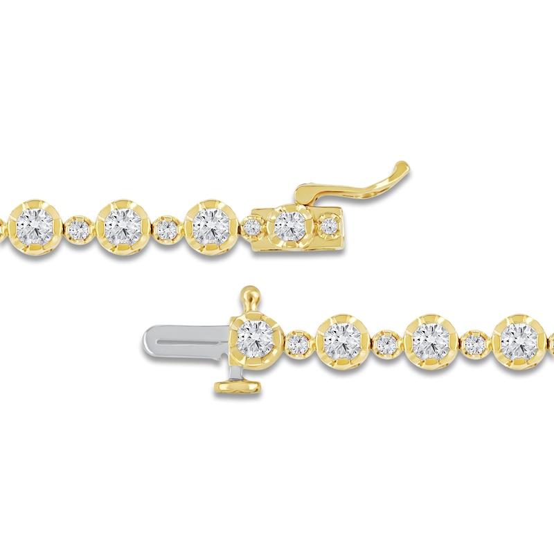 Lab-Created Diamond Buttercup Bracelet 3 ct tw 14K Yellow Gold 7.25"