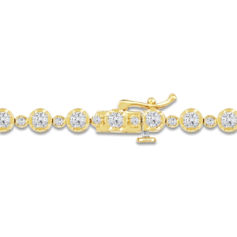 Lab-Created Diamond Buttercup Bracelet 3 ct tw 14K Yellow Gold 7.25"