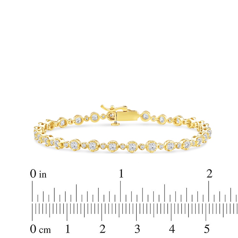 Lab-Created Diamond Buttercup Bracelet 3 ct tw 14K Yellow Gold 7.25"