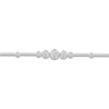 Thumbnail Image 2 of Lab-Created Diamond Graduated Buttercup Link & Bar Bracelet 3/4 ct tw 14K White Gold 7.25&quot;