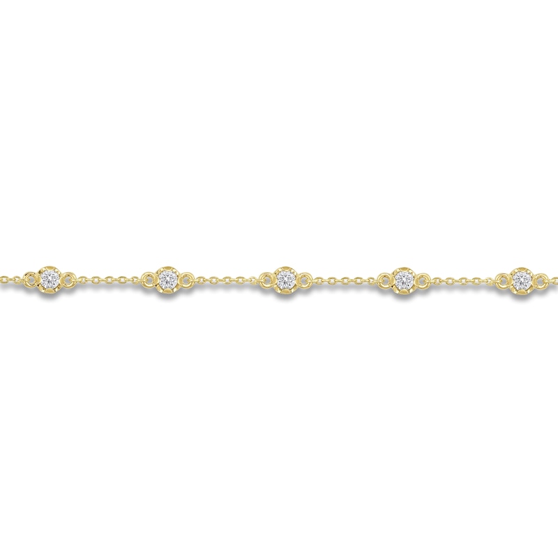 Main Image 2 of Lab-Created Diamond Buttercup Station Bracelet 3/4 ct tw 14K Yellow Gold