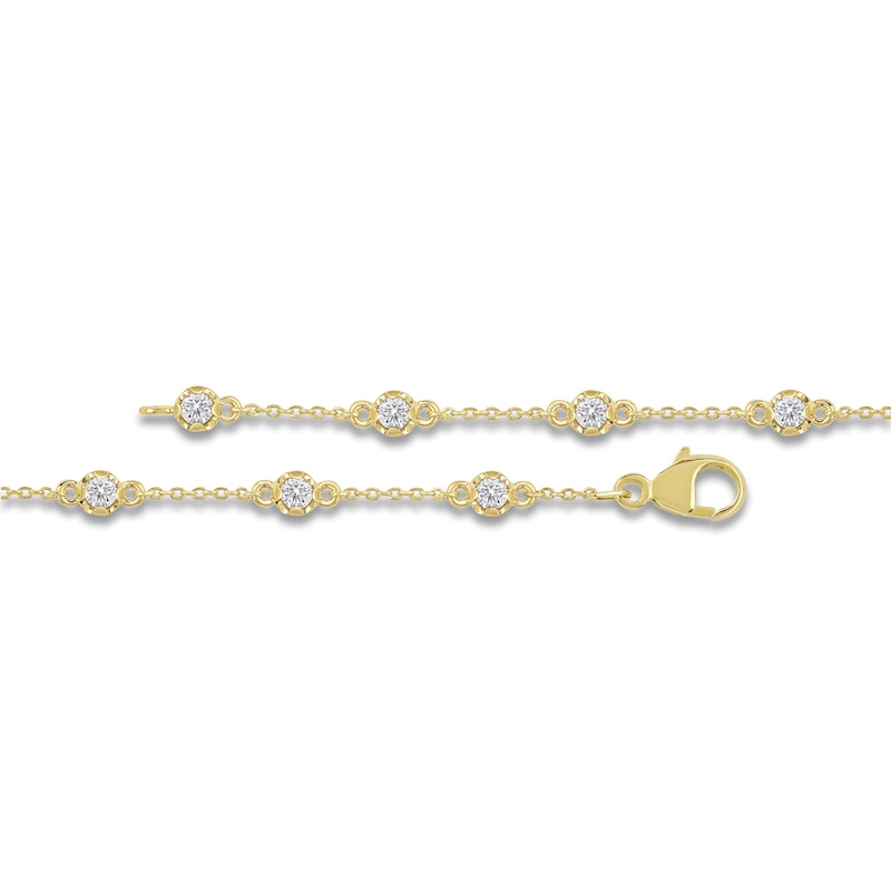 Main Image 3 of Lab-Created Diamond Buttercup Station Bracelet 3/4 ct tw 14K Yellow Gold