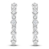 Thumbnail Image 0 of Lab-Created Diamond Buttercup Hoop Earrings 1/2 ct tw 14K White Gold