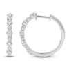 Thumbnail Image 2 of Lab-Created Diamond Buttercup Hoop Earrings 1/2 ct tw 14K White Gold