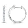 Thumbnail Image 2 of Lab-Created Diamond Buttercup Hoop Earrings 1/3 ct tw 14K White Gold