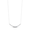 Thumbnail Image 1 of Lab-Created Diamond Buttercup Smile Necklace 1 ct tw 14K White Gold 18&quot;