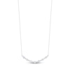 Thumbnail Image 3 of Lab-Created Diamond Buttercup Smile Necklace 1 ct tw 14K White Gold 18&quot;