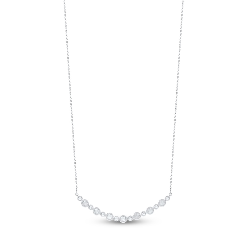 Lab-Created Diamond Buttercup Smile Necklace ct tw 14K Gold 18