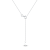 Thumbnail Image 4 of Lab-Created Diamond Buttercup Smile Necklace 1 ct tw 14K White Gold 18&quot;