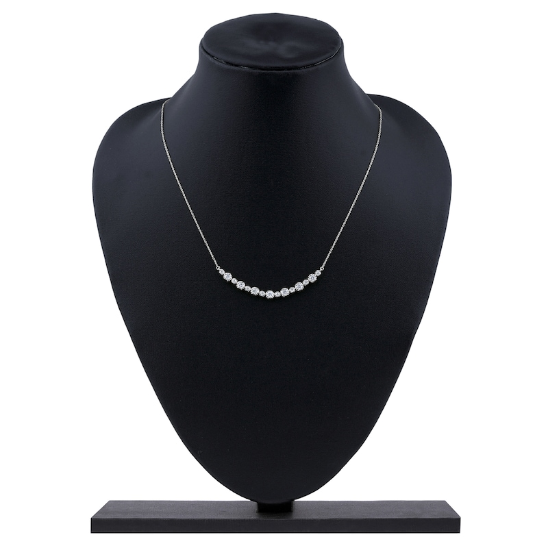 Lab-Created Diamond Buttercup Smile Necklace ct tw 14K Gold 18