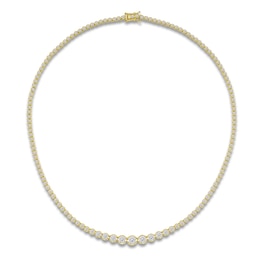 Lab-Created Diamond Riviera Necklace 6 ct tw 14K Yellow Gold 18&quot;