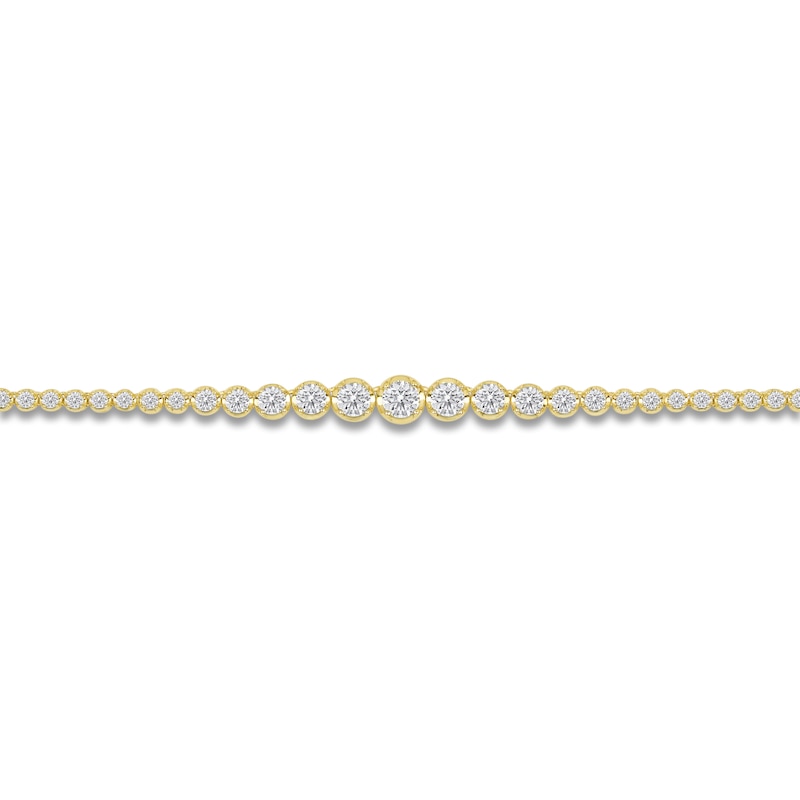 Lab-Created Diamond Riviera Necklace 6 ct tw 14K Yellow Gold 18"