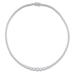 Lab-Created Diamond Riviera Necklace 8 ct tw 14K White Gold 18&quot;