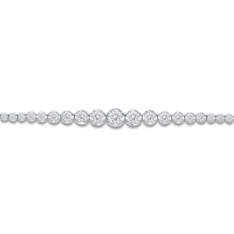 Lab-Created Diamond Riviera Necklace 8 ct tw 14K White Gold 18"