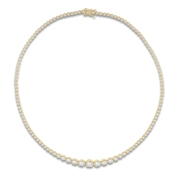 Lab-Created Diamond Riviera Necklace 8 ct tw 14K Yellow Gold 18&quot;