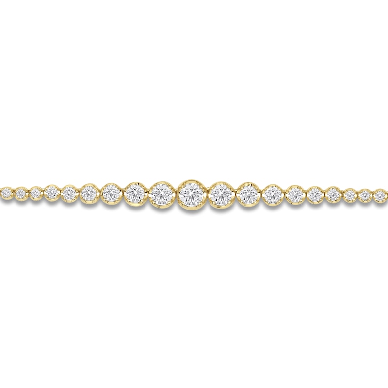 Lab-Created Diamond Riviera Necklace 8 ct tw 14K Yellow Gold 18"