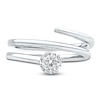 Thumbnail Image 3 of Lab-Created Diamond Solitaire Buttercup Spiral Ring 1/2 ct tw 14K White Gold